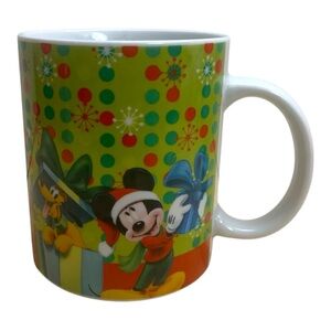 Disney Mickey Mouse Santa Holiday Christmas Ceramic Coffee Cup Tea Mug